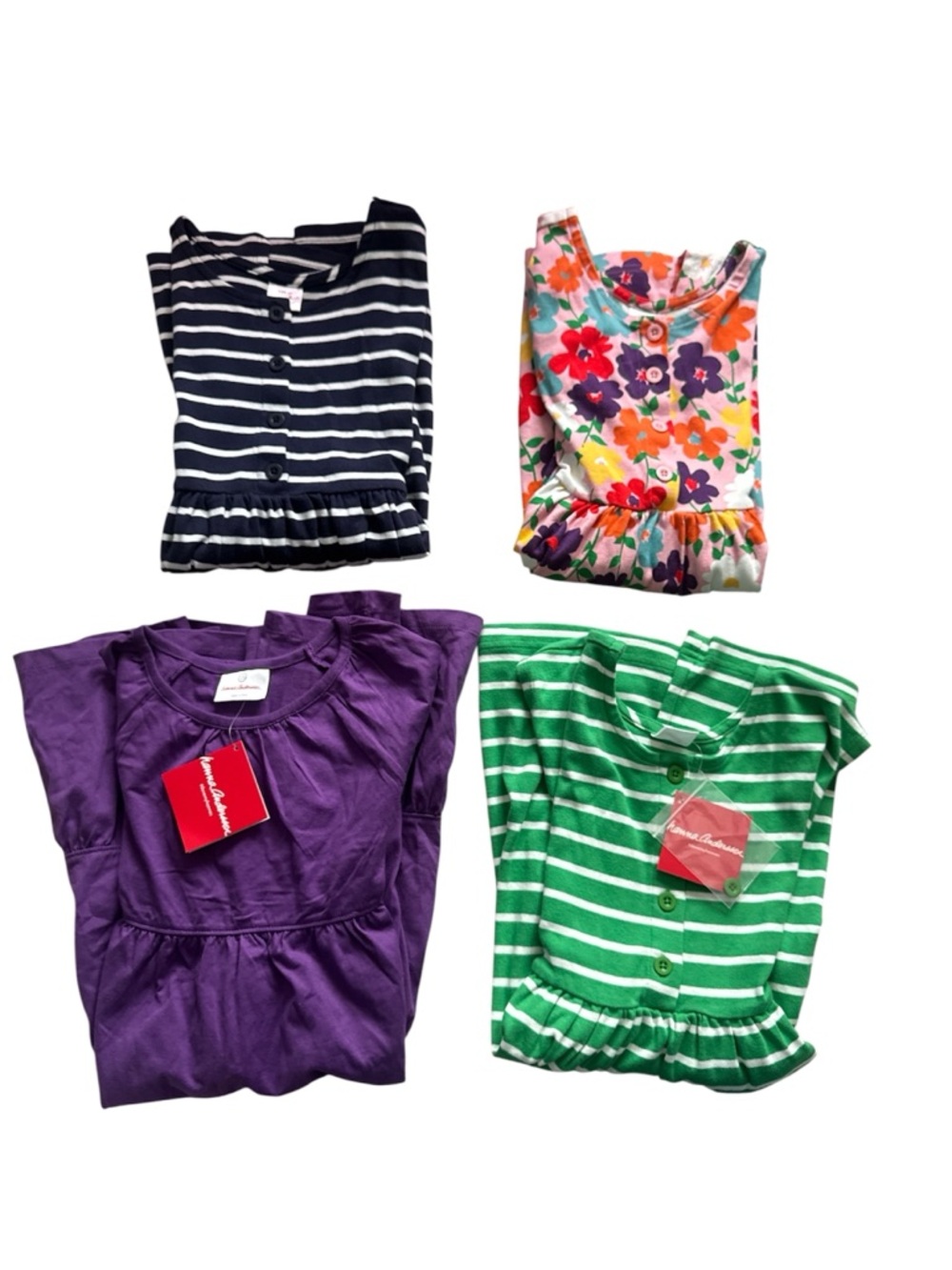 Bundle of Little Girls Hanna Andersson summer dresses size 120 US 8 NEW